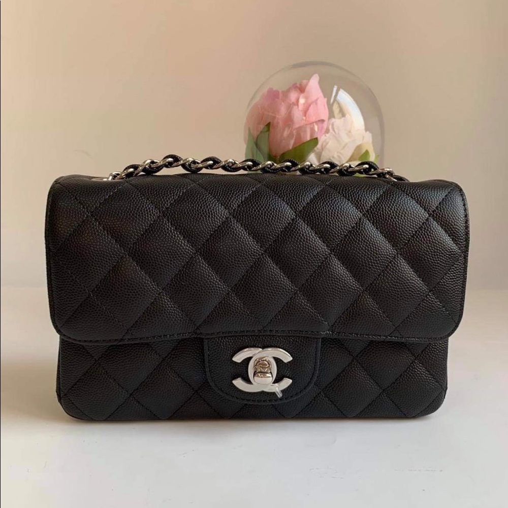 SOLD Chanel 18C Black Matte Caviar Mini Rectangle